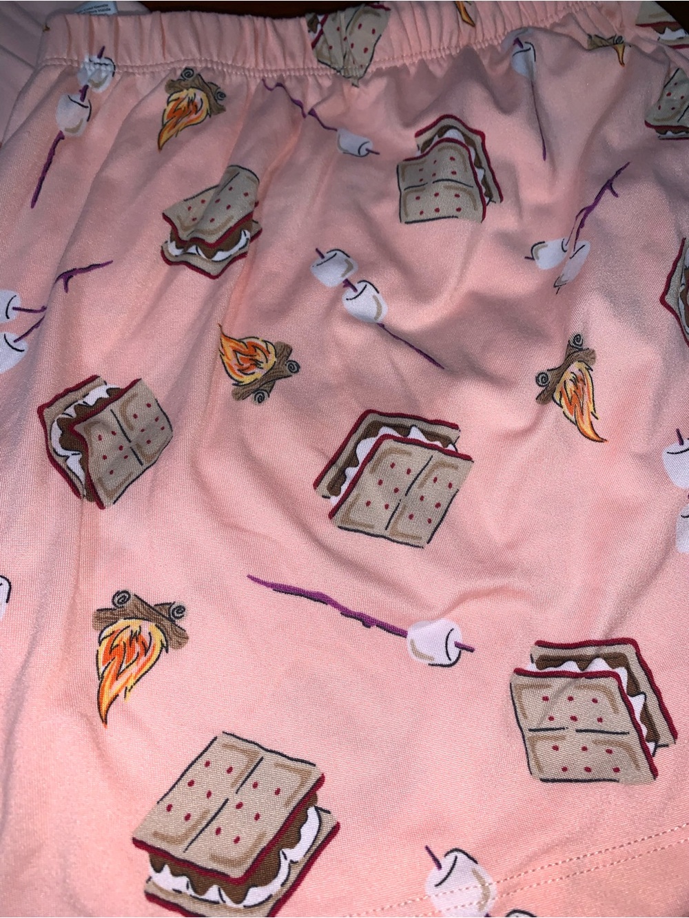 Women’s Pink 'Campfires S'mores & Stars' Two-Piece Sleep Set - Picture 2 of 4